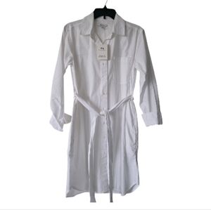 Free Assembly White Button-Up Shirt Dress S NEW NWT